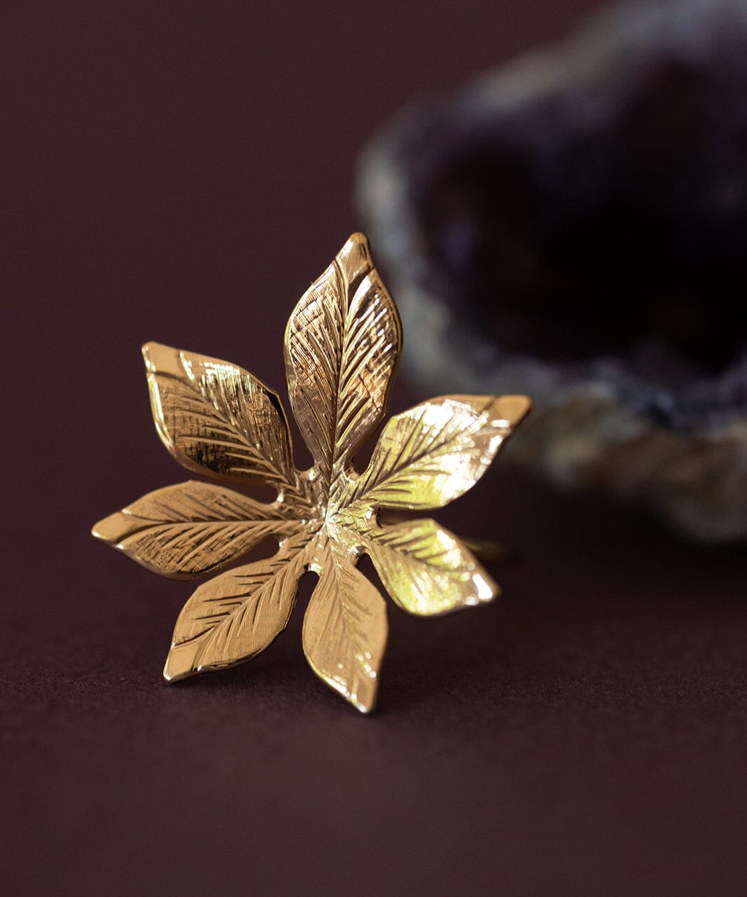 Maxi Bague Chloris Or Fleur Ajustable Bagues Monsieur Simone