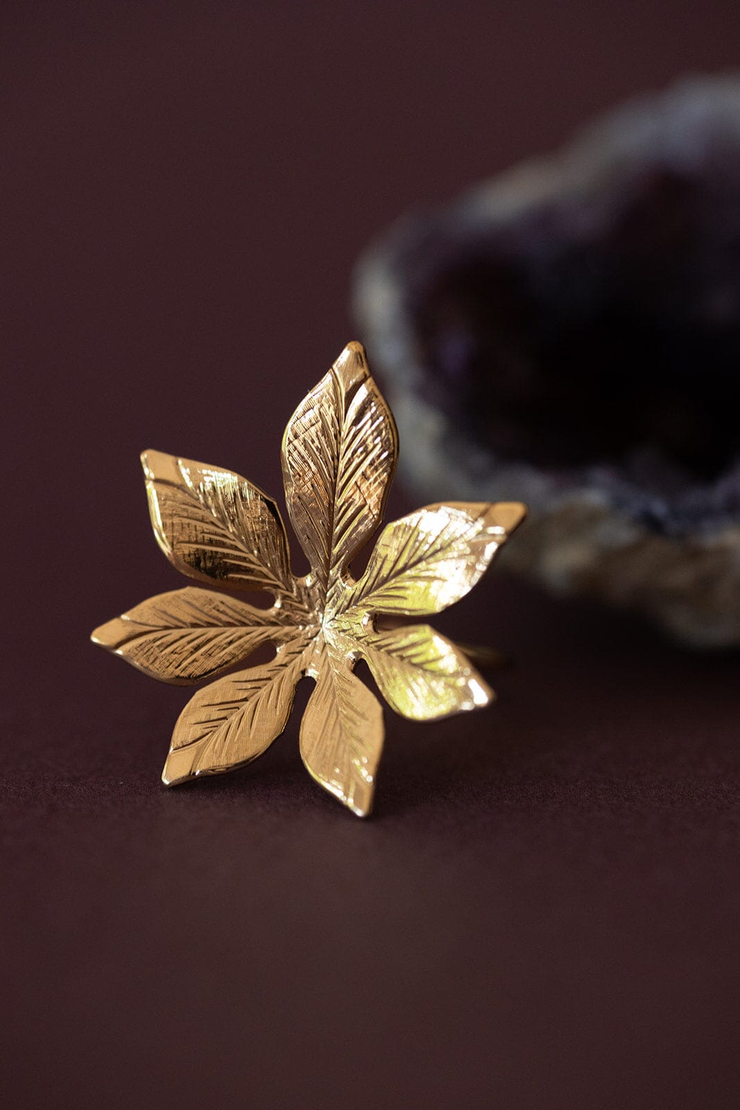 Maxi Bague Chloris Or Fleur Ajustable Bagues Monsieur Simone