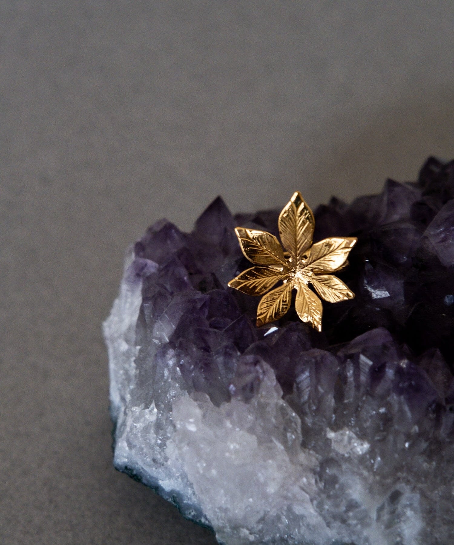 Maxi Bague Chloris Or Fleur Ajustable Bagues Monsieur Simone
