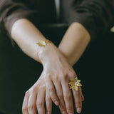 Maxi Bague Chloris Or Fleur Ajustable Bagues Monsieur Simone