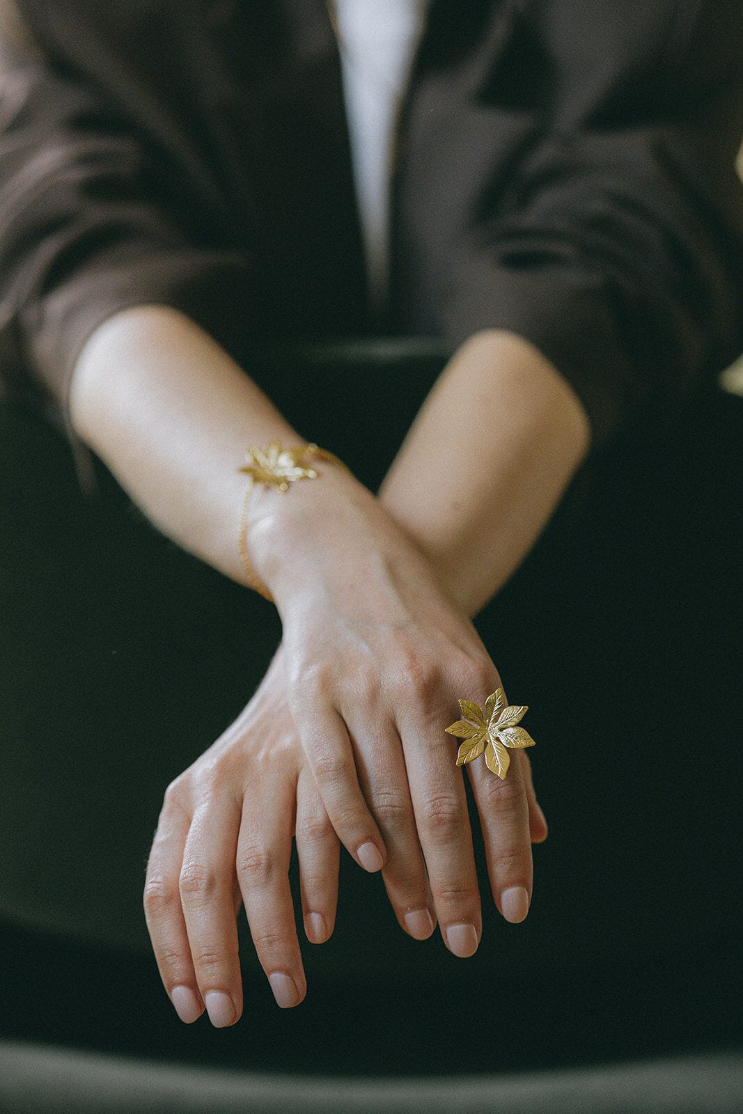 Maxi Bague Chloris Or Fleur Ajustable Bagues Monsieur Simone