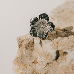 Maxi Bague Gaïa Argent Fleur Ajustable Bagues Monsieur Simone