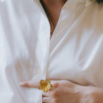 Maxi Bague Gaïa Or Fleur Ajustable Bagues Monsieur Simone