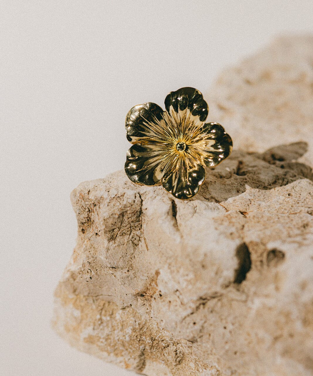 Maxi Bague Gaïa Or Fleur Ajustable Bagues Monsieur Simone