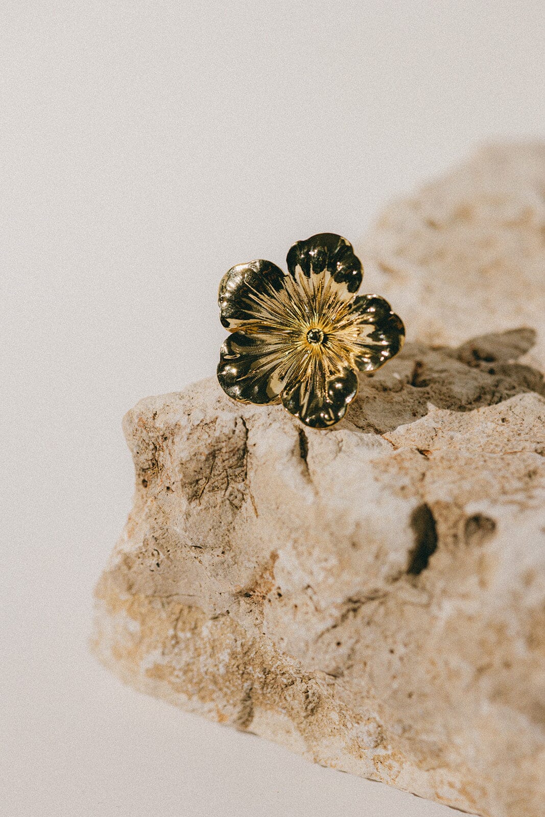 Maxi Bague Gaïa Or Fleur Ajustable Bagues Monsieur Simone