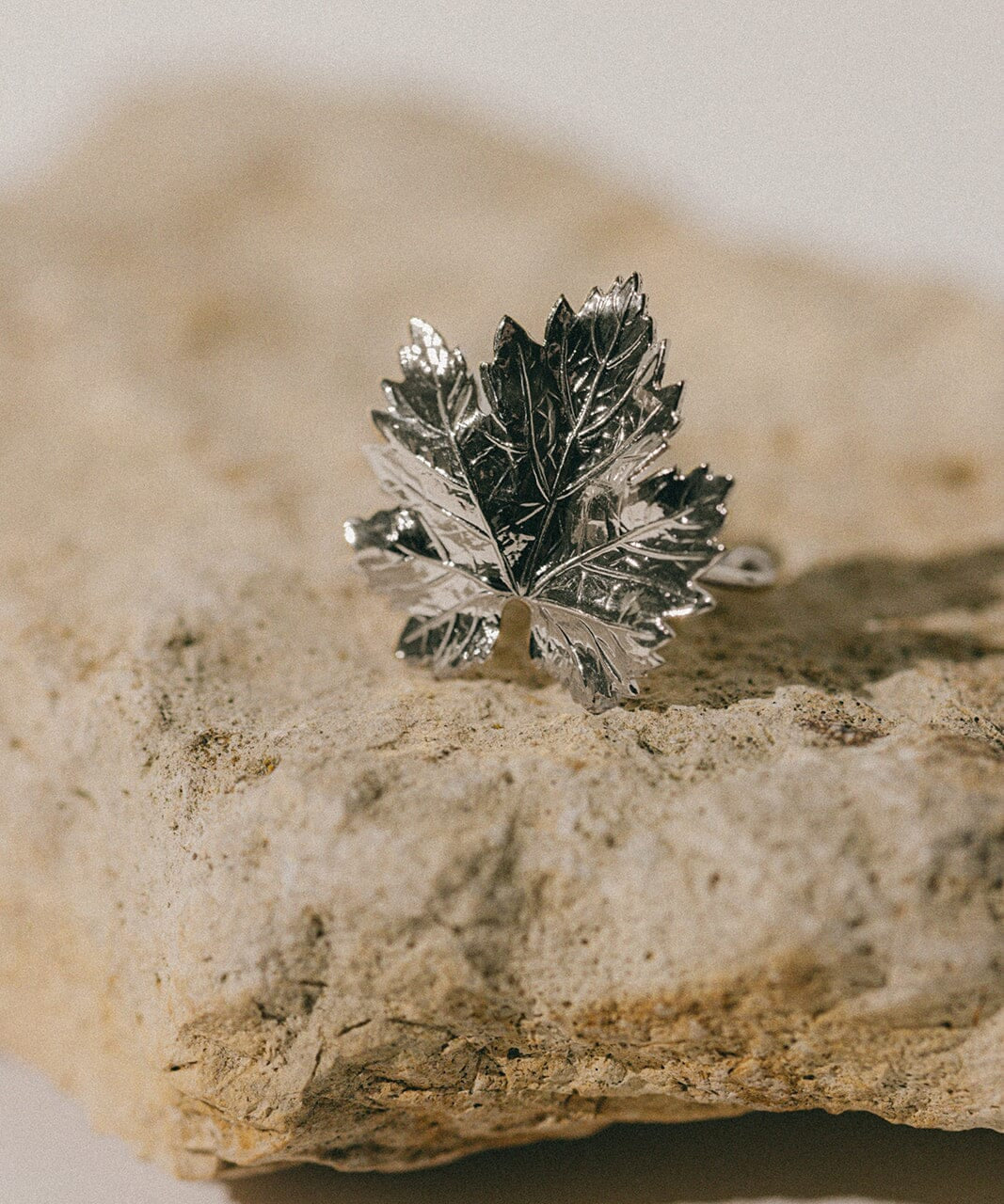 Maxi Bague Héra Argent Feuille Ajustable Bagues Monsieur Simone