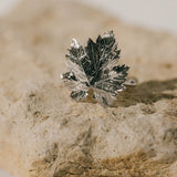 Maxi Bague Héra Argent Feuille Ajustable Bagues Monsieur Simone