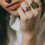 Maxi Bague Héra Argent Feuille Ajustable Bagues Monsieur Simone