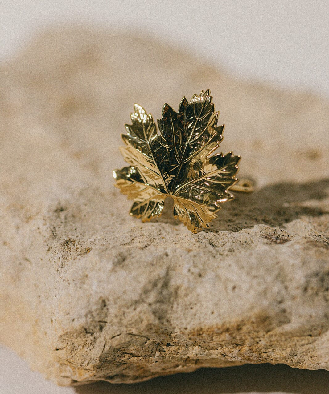 Maxi Bague Héra Or Feuille Ajustable Bagues Monsieur Simone