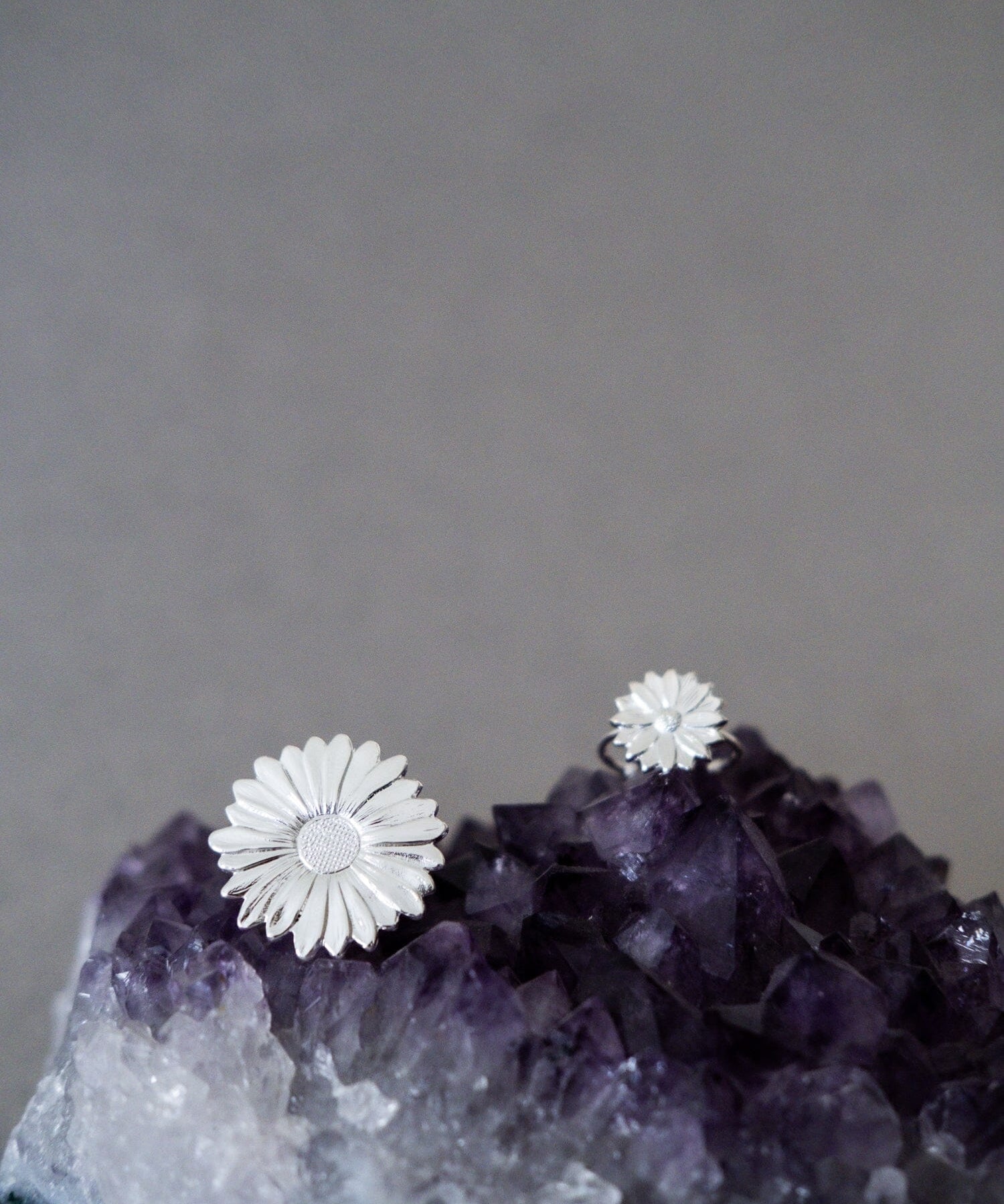 Maxi Bague Maïa Argent Fleur Ajustable Bagues Monsieur Simone