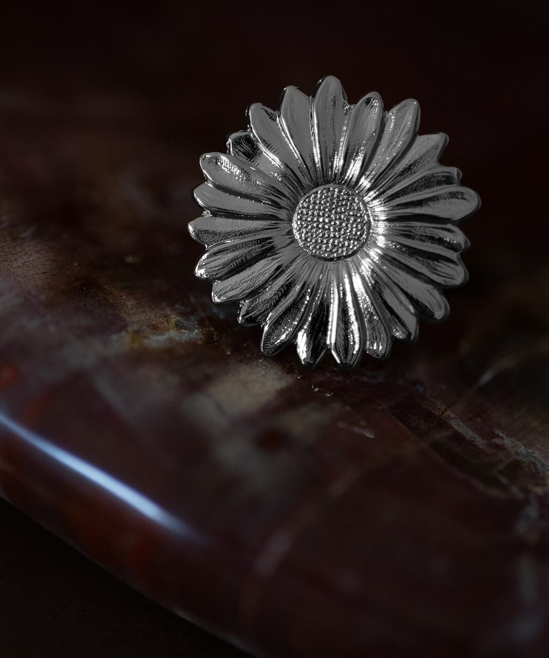 Maxi Bague Maïa Argent Fleur Ajustable Bagues Monsieur Simone