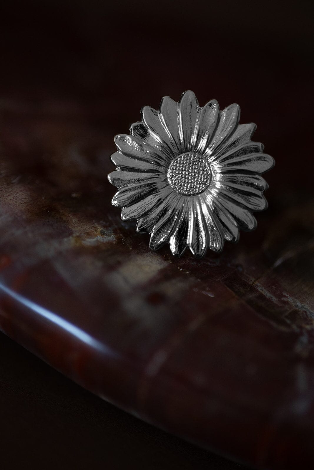 Maxi Bague Maïa Argent Fleur Ajustable Bagues Monsieur Simone