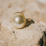 Maxi Bague Nélya Or Perle Ajustable Bagues Monsieur Simone