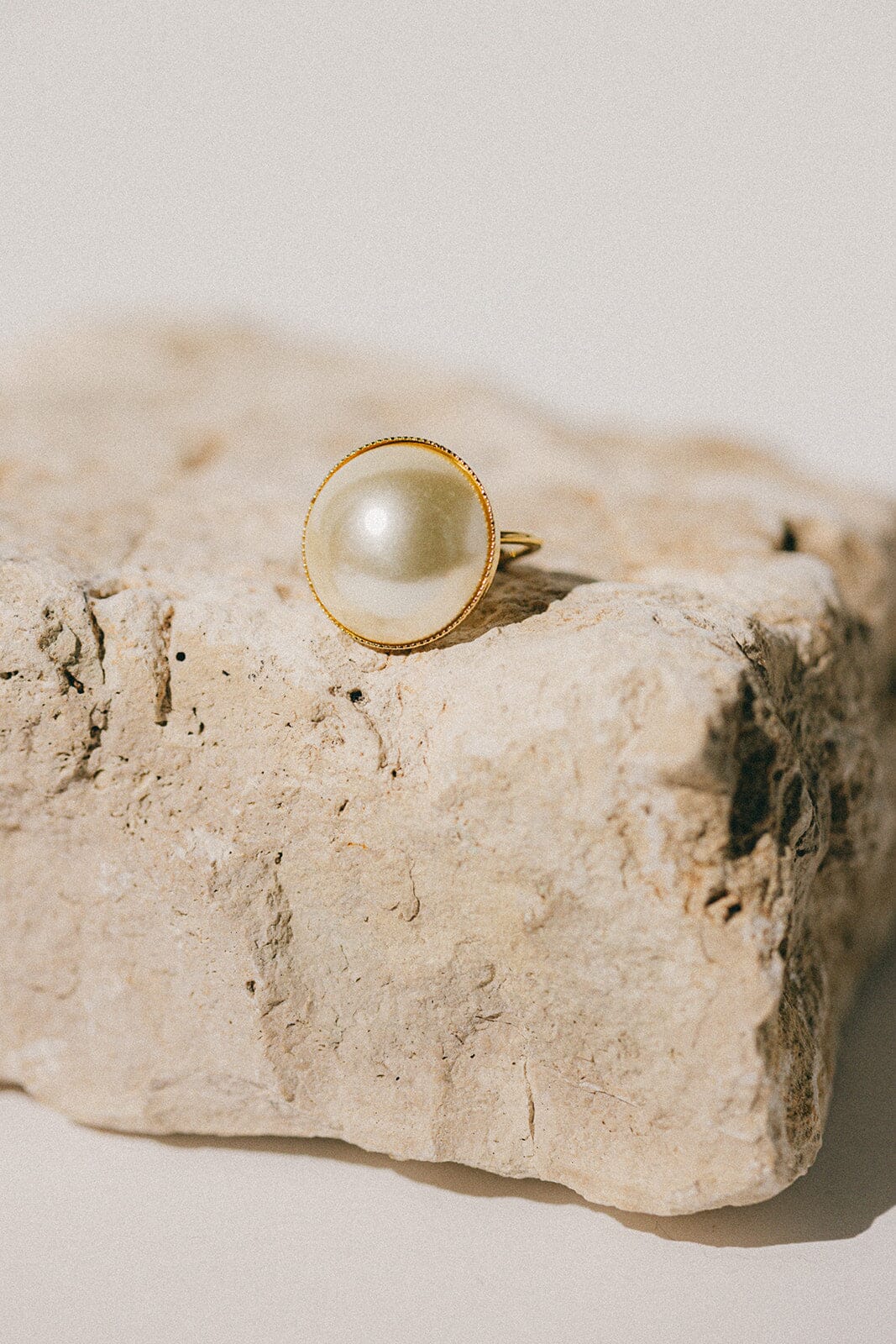 Maxi Bague Nélya Or Perle Ajustable Bagues Monsieur Simone