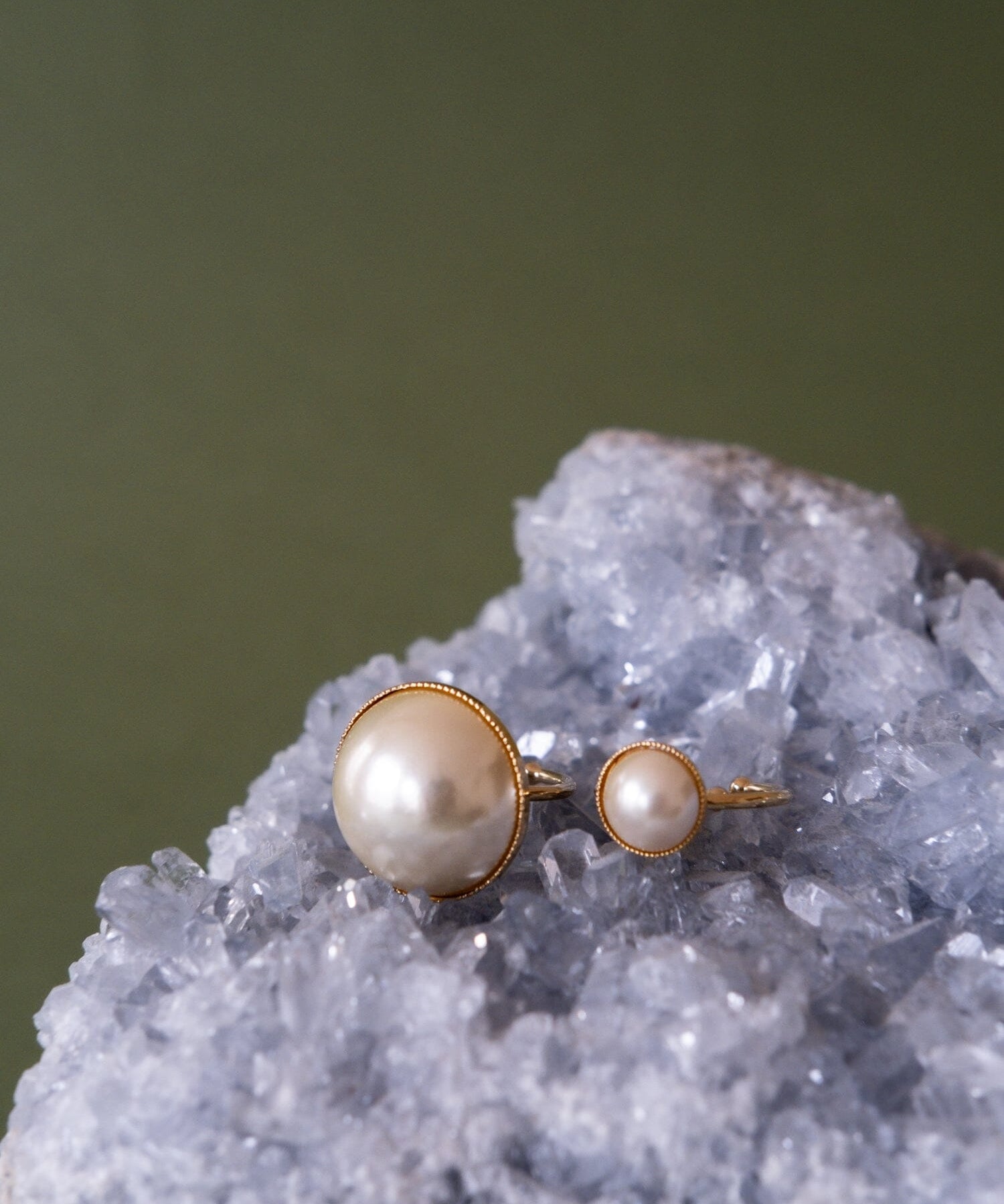 Maxi Bague Nélya Or Perle Ajustable Bagues Monsieur Simone