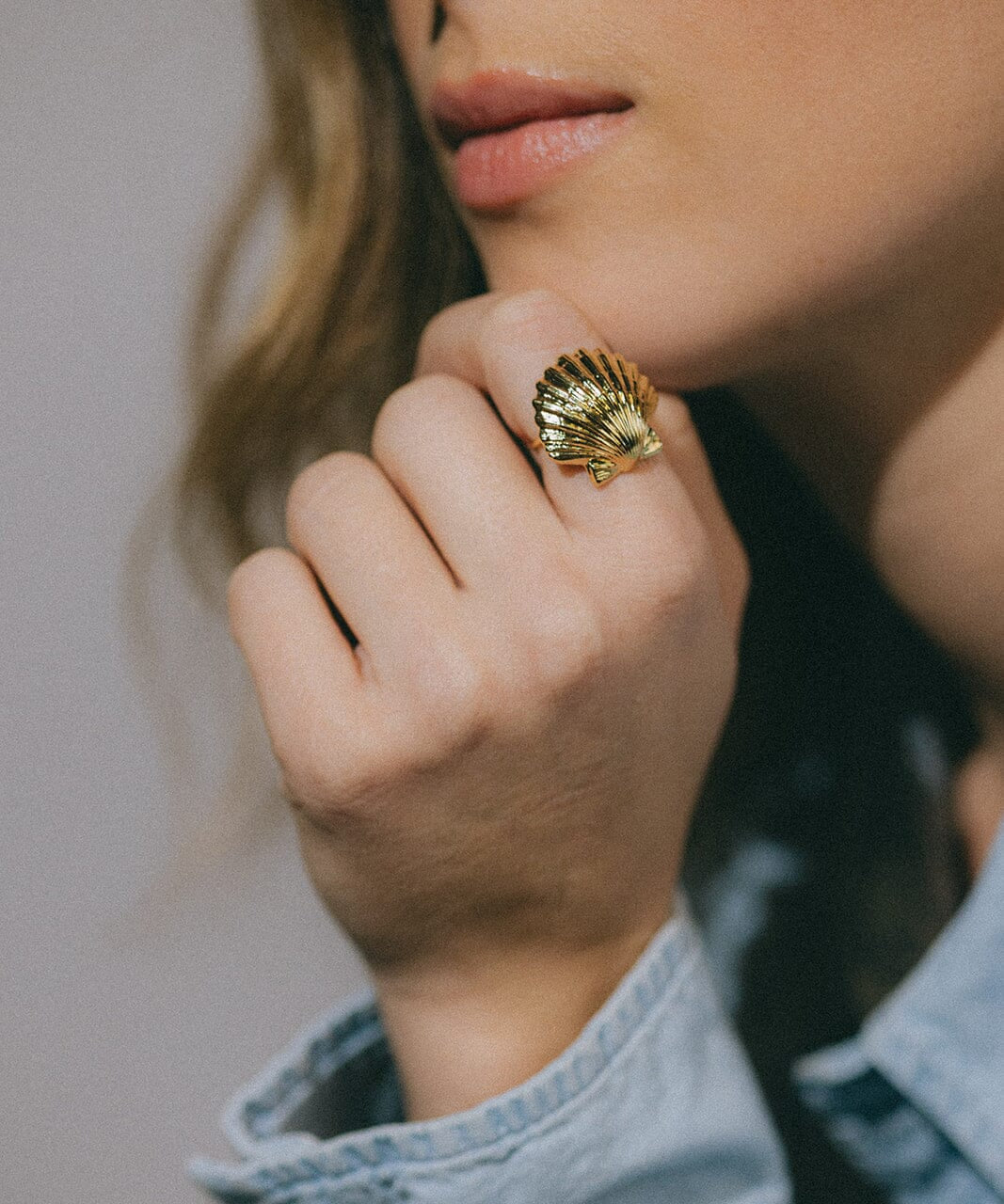 Maxi Bague Nérée Argent Coquillage Ajustable Bagues Monsieur Simone