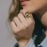 Maxi Bague Nérée Argent Coquillage Ajustable Bagues Monsieur Simone