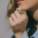 Maxi Bague Nérée Argent Coquillage Ajustable Bagues Monsieur Simone