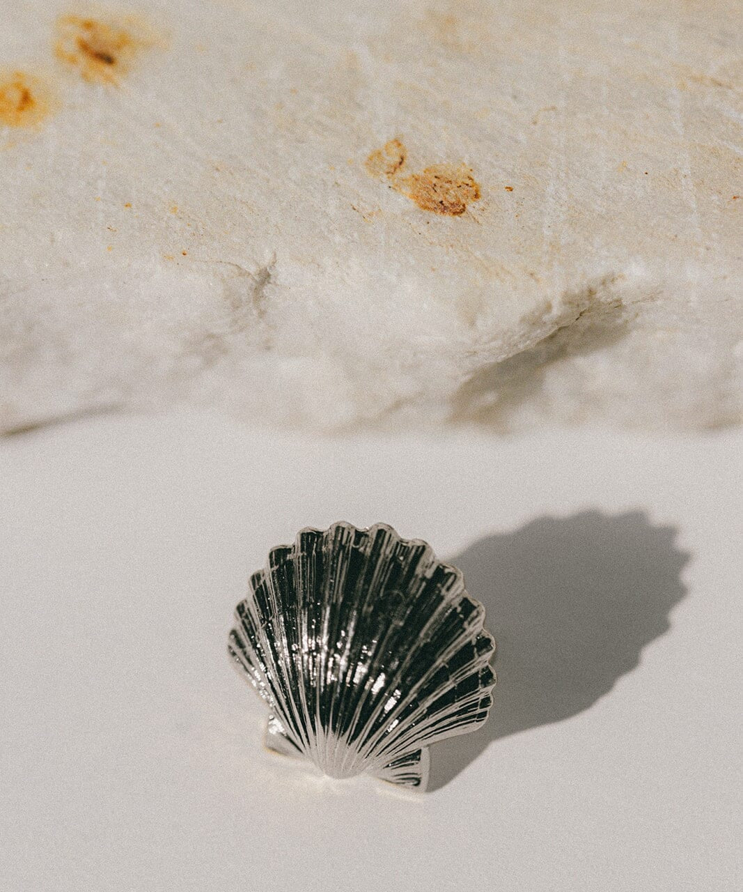 Maxi Bague Nérée Argent Coquillage Ajustable Bagues Monsieur Simone
