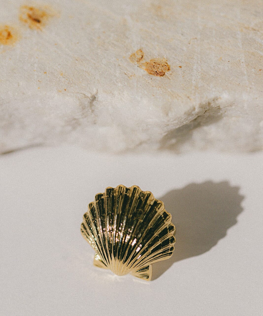 Maxi Bague Nérée Or Coquillage Ajustable Bagues Monsieur Simone