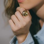 Maxi Bague Nérée Or Coquillage Ajustable Bagues Monsieur Simone