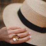 Maxi Bague Orphée Argent Fleur Ajustable Bagues Monsieur Simone