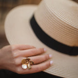 Maxi Bague Orphée Argent Fleur Ajustable Bagues Monsieur Simone