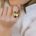 Maxi Bague Orphée Argent Fleur Ajustable Bagues Monsieur Simone