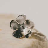 Maxi Bague Orphée Argent Fleur Ajustable Bagues Monsieur Simone