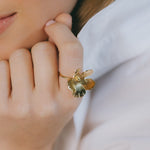 Maxi Bague Orphée Argent Fleur Ajustable Bagues Monsieur Simone