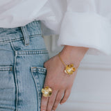 Maxi Bague Orphée Or Fleur Ajustable Bagues Monsieur Simone