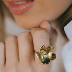 Maxi Bague Orphée Or Fleur Ajustable Bagues Monsieur Simone