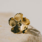 Maxi Bague Orphée Or Fleur Ajustable Bagues Monsieur Simone