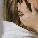 Maxi Bague Orphée Or Fleur Ajustable Bagues Monsieur Simone