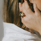 Maxi Bague Orphée Or Fleur Ajustable Bagues Monsieur Simone