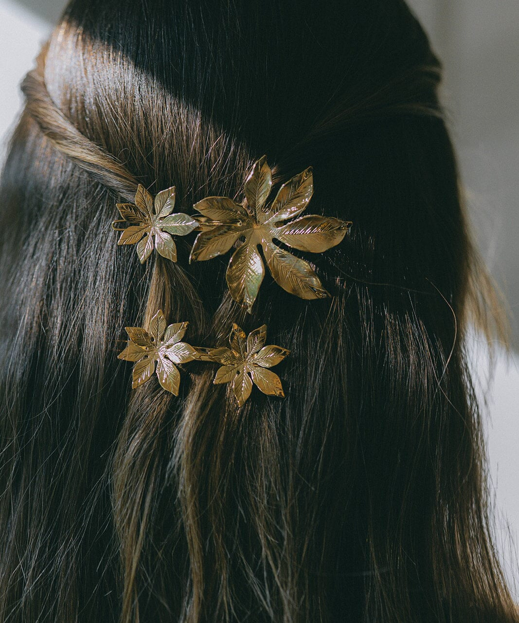Maxi Barrette Chloris Argent Fleurs Accessoires Monsieur Simone