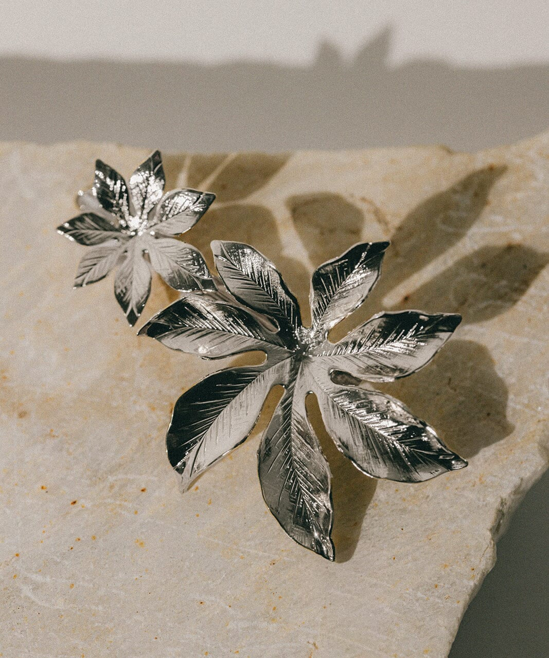 Maxi Barrette Chloris Argent Fleurs Accessoires Monsieur Simone