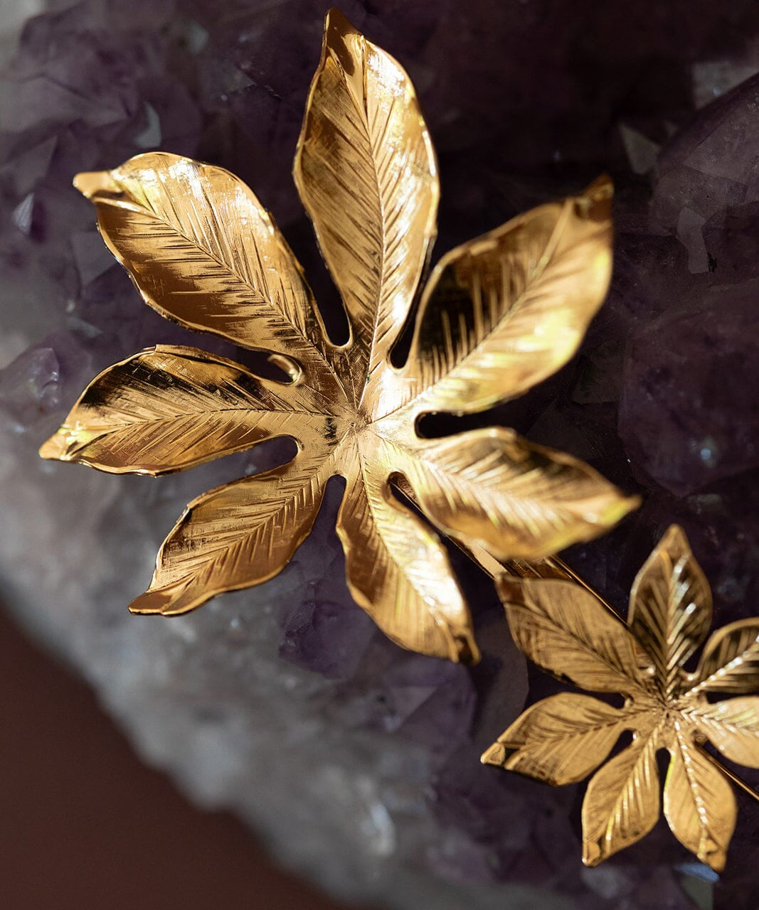 Maxi Barrette Chloris Or Fleurs Accessoires Monsieur Simone
