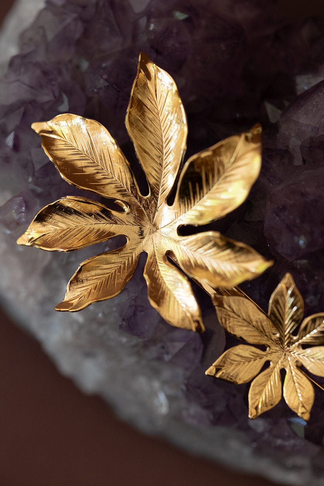Maxi Barrette Chloris Or Fleurs Accessoires Monsieur Simone