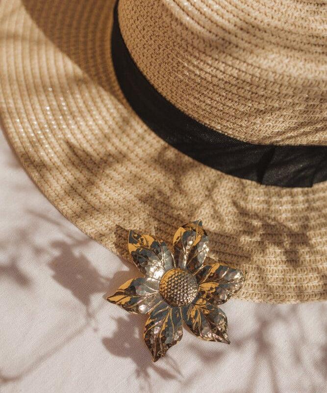 Maxi Barrette Hespéris Or Fleur Accessoires Monsieur Simone
