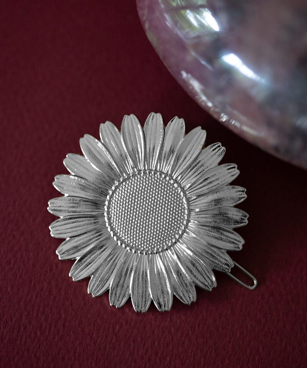 Maxi Barrette Maïa Argent Fleur Accessoires Monsieur Simone