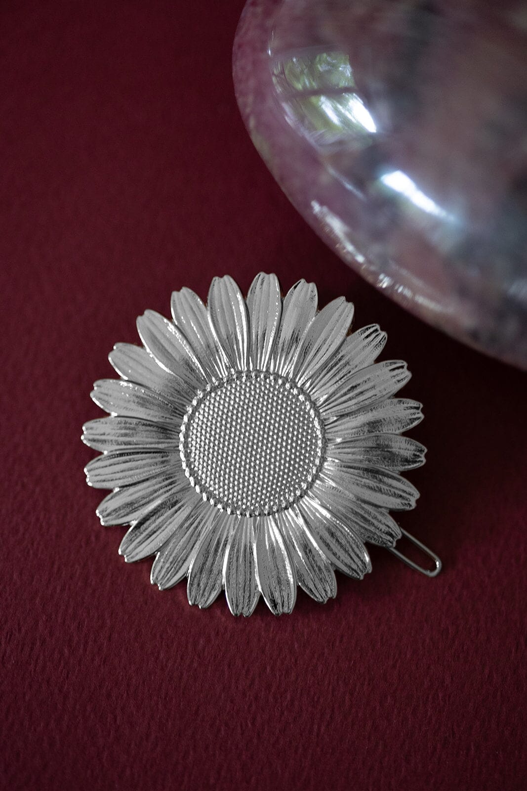 Maxi Barrette Maïa Argent Fleur Accessoires Monsieur Simone