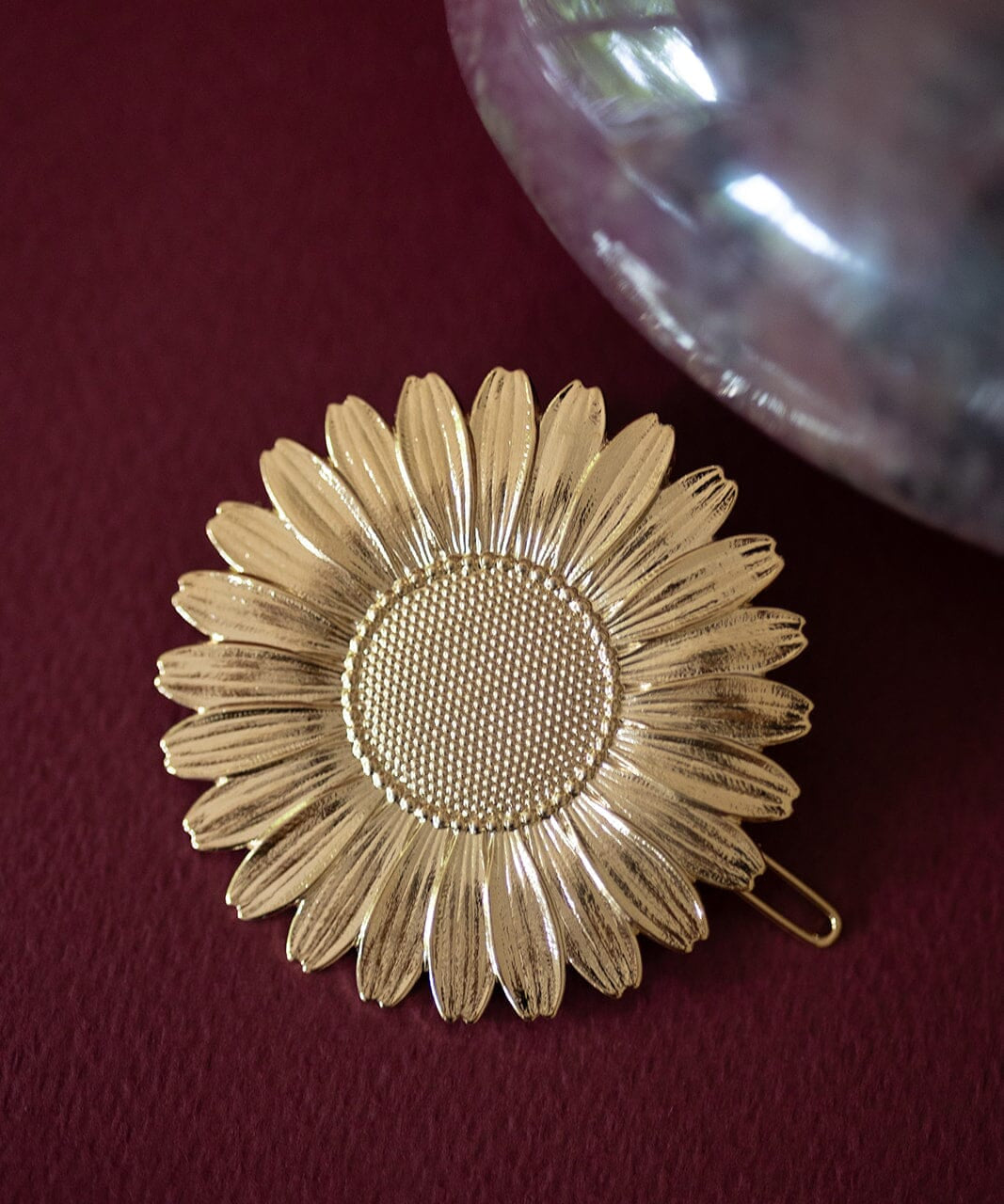 Maxi Barrette Maïa Or Fleur Accessoires Monsieur Simone
