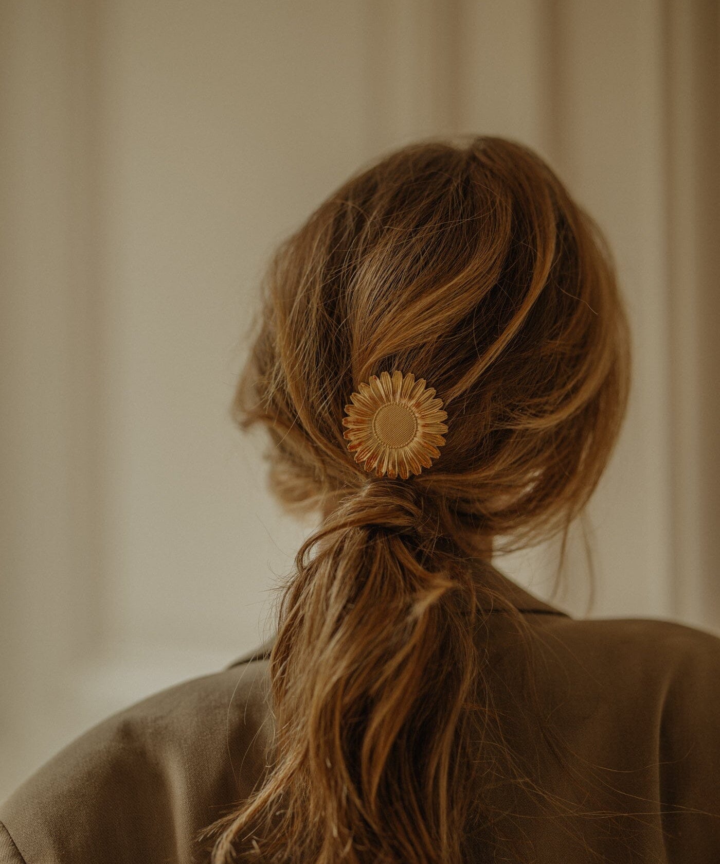 Maxi Barrette Maïa Or Fleur Accessoires Monsieur Simone