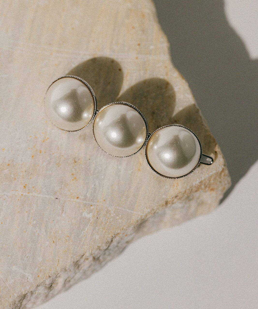 Maxi Barrette Nélya Argent Perles Accessoires Monsieur Simone