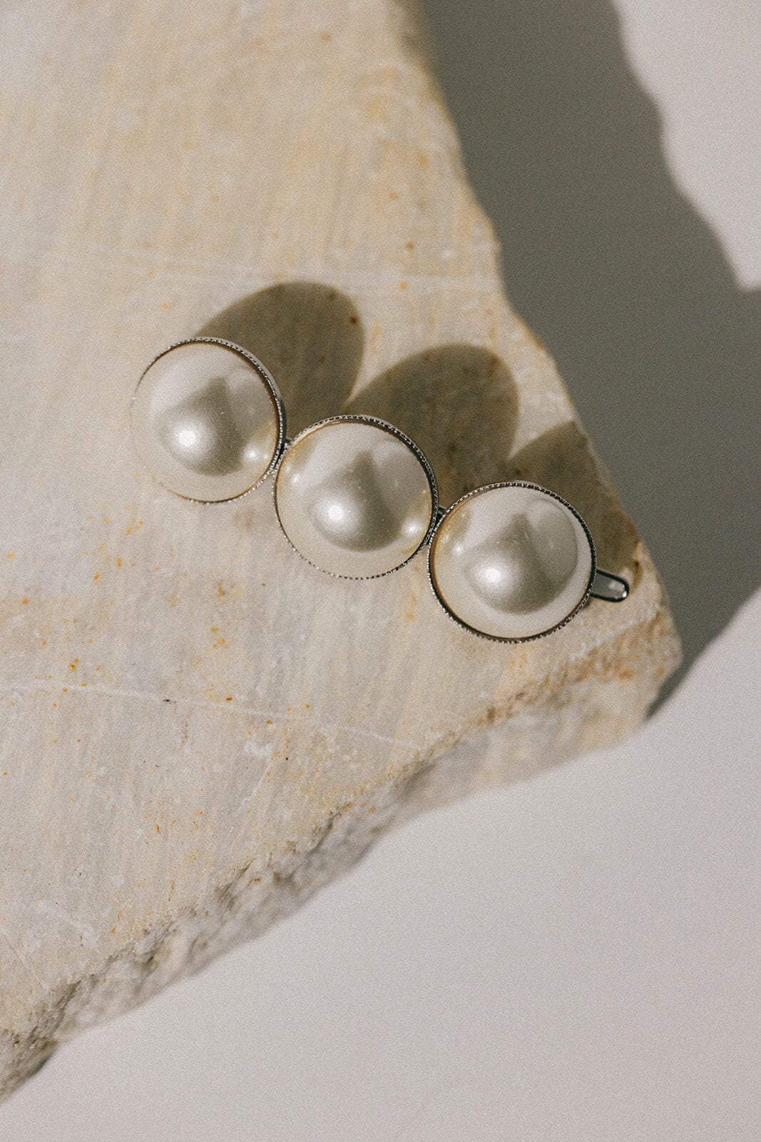 Maxi Barrette Nélya Argent Perles Accessoires Monsieur Simone