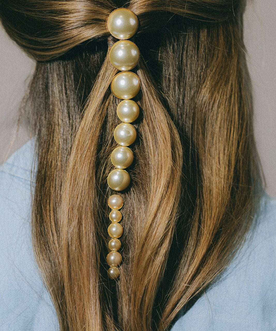 Maxi Barrette Nélya Argent Perles Accessoires Monsieur Simone