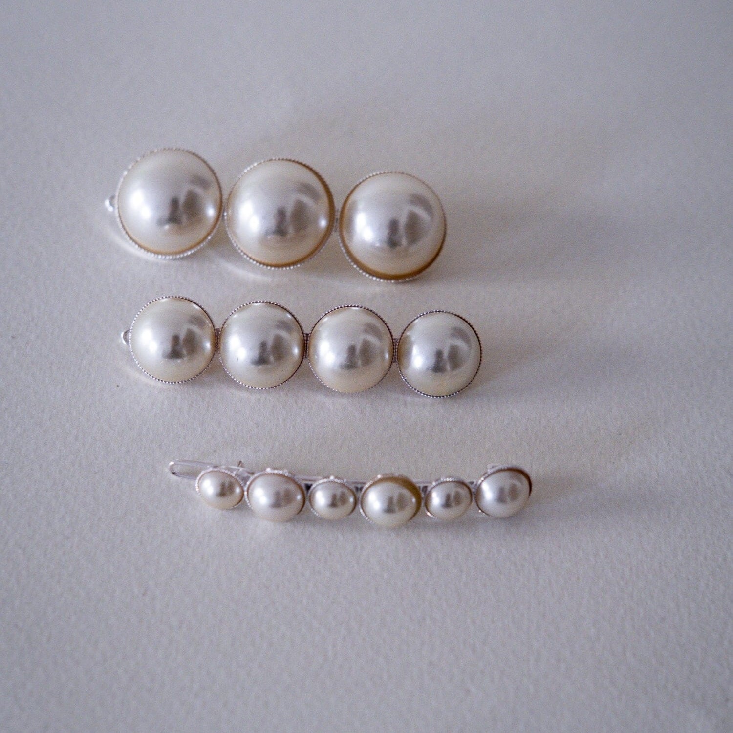 Maxi Barrette Nélya Argent Perles Accessoires Monsieur Simone