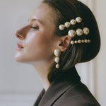 Maxi Barrette Nélya Or Perles Accessoires Monsieur Simone