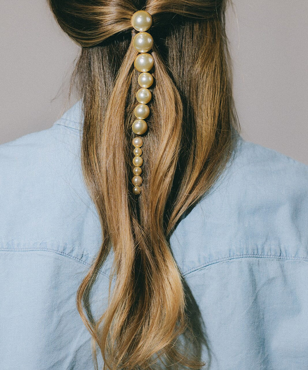 Maxi Barrette Nélya Or Perles Accessoires Monsieur Simone